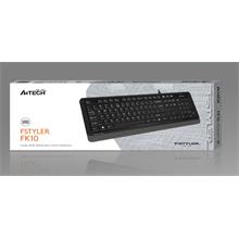A4 Tech Fk10 Q Usb Fsytyler Gri Tr Fn-Multimedya Klavye(Kl Tech Fk10 Q Usb Gri) - 1