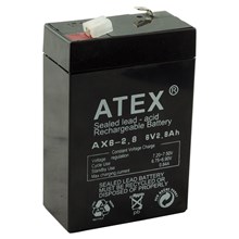 Atex Ax-6V 2.8Ah Bakımsız Kuru Akü(Akü Atex Ax-6-2.8) - 1