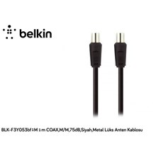 Belkin Blk-F3Y053Bf1M Metal 1Mt Coax,M-M75Db Anten Kablo(Kablo Uydu Blk-F3Y053B) - 1