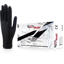 Beybi Muayene  Large Pudrasız Njoy Nitril Siyah Eldiven (Beybi Mua Nit Siyah En L) - 1