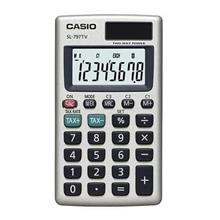 Casio Sl-797Tv-Gd 8 Hane Gümüş Renk Cep Tipi Hesap Makinesi(Casıo Sl-797Tv-Gd) - 1