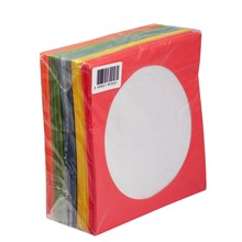 Cd&Dvd Zarfı Renkli 80Gr 100 Lü Paket Pencereli (Kırmızı,Sarı,Yeşil,Mavi,Turuncu)(Cd Zarf Elba Renkli) - 1