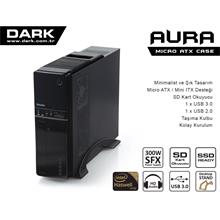 Dark Aura 300W Usb3.0, Kart Okuyuculu,Microatx - Mini Itx Kasa(O Atx Dark Dkchaura300U3) - 1