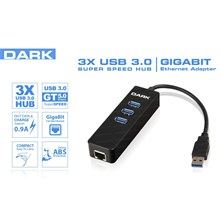 Dark Dk-Ac-Usb330Gl Gıgabıt Ethernet Gırıslı 3 Port Usb3.0(Usb Hub Dk-Ac Usb330Gl) - 1