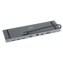 Dark Usb 3.1 Type C 10 İn 1 Etht-Hdmı-Vga-Tfsd Kart Ok-Usb3- Kulaklık Çok Hub(Kablo Ç Dk-Ac-U31X35) - 1