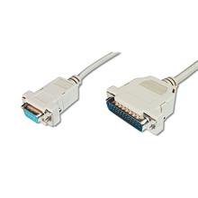 Digitus Ak-580105-030-E Yazıcı Kablosu, D-Sub25 Erkek - Db9 Dişi, 3 Metre, Awg 28, Vidalı, Bej Renk (Kablo Ç Ak-580105-030-E) - 1