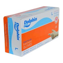 Dolphin Muayene Latex Pudrasız Large 100Lü Eldiven(Dolphin Muapudrasız L) - 1