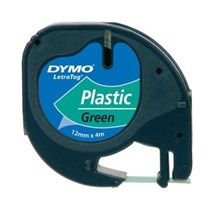 Dymo Letratag Plastik Şerit 12 Mm X 4 Metre Yeşil(Bar Rıbbon D 91204) - 1