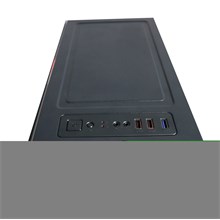 Elba 5507 Gamer Cam Panel Kırmızı Led Fan Atx Gaming Oyuncu Kasası(O Atx Elba 5507) - 2