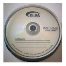 Elba Dvd+R 8.5Gb Dl 240Mın 8X 10 Lu Cakebox(Dvd+R 10Lu 8,5Gb Elba) - 1