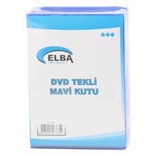 Elba Pl-221D Tekli Mavi Renkli Standart Dvd Kutusu (Cd Dvd Tekli 5Li Rnk Mav) - 1