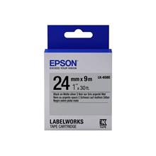 Epson Lk-6Sbe Mat Siyah Üzeri Mat Gümüş 24Mm 9Metre Etiket(Epson Lk-6Sbe) - 1