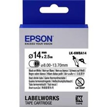 Epson Lk-6Wba14 Isıyla Daralan Siyah Üzeri Beyaz 14Mm 2,5Metre Etiket(Epson Lk-6Wba14) - 1