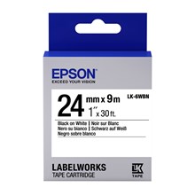 Epson Lk-6Wbn Standard Siyah Üzeri Beyaz 24Mm 9Metre Etiket(Epson Lk-6Wbn) - 1
