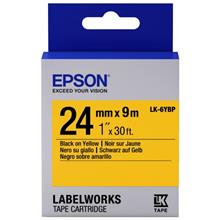 Epson Lk-6Ybp Pastel Siyah Üzeri Sarı 24Mm 9Metre Etiket(Epson Lk-6Ybp) - 1