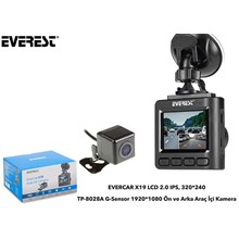 Everest Evercar X19 Lcd 1.5" Tft Ekran 1080P Araç İçi Kamera (101.K Araç Evercar) - 1