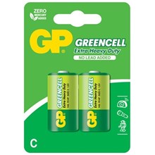 Gp Greencel R14 Orta Boy Çinko Pil 2Li Paket Gp14G-U2(Pil Greencell Gp14G-U2) - 1