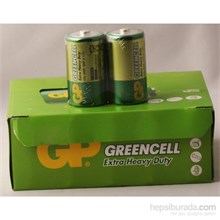 Gp Greencel R20 Kalın D Boy Çinko Pil 20Li Paket Gp13-2S2(Pil Greencell Gp13G-2S2) - 1