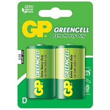 Gp Greencel R20 Kalın D Boy Çinko Pil 2Li Paket Gp13-2Ue2(Pil Greencell Gp13G-2Ue2) - 1