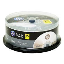 Hp Blu-Ray Bd-R 6X 25Gb 25Li Cake Box Printable(Blu-Ray 25Li Hp) - 1