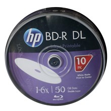 Hp Blu-Ray Bd-R 6X 50Gb 10Lu Cake Box Prıntable Baskı Yapılabilir Blu-Ray Dvd(Blu-Ray 10Lu Hp) - 1