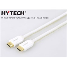 Hytech Hy-W230 2Mt Hdmi-M-Hdmi-M 1.4 Versiyon 24K 3D Gold Kablo(Kablo Hdmı Hy-W230) - 1