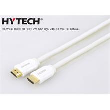 Hytech Hy-W230 2Mt Hdmi-M-Hdmi-M 1.4 Versiyon 24K 3D Gold Kablo(Kablo Hdmı Hy-W230) - 1