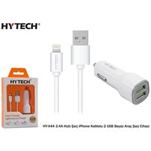 Hytech Hy-X44 3.4A Hızlı Şarj İphone Lightning Kab(Tel Kş Hy-X44 Beyaz) - 1