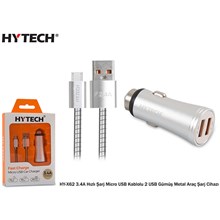 Hytech Hy-X62 3.4A Hızlı Şarj Micro Usb Kablolu 2 (Tel Kş Hy-X62 Gümüş) - 1