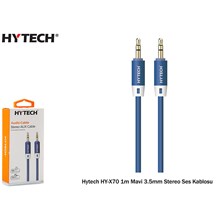 Hytech Hy-X70 1M Mavi 3.5Mm Stereo Ses Kablosu(Kablo Str Hy-X70 Mavi) - 1