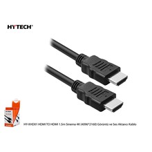 Hytech Hy-Xhd01 Hdmı To Hdmı 1.5M Sinema 4K (4096-2160) Görüntü Ve Ses Aktarıcı Kablo(Kablo Hdmı Hytech Hy-Xhd) - 1