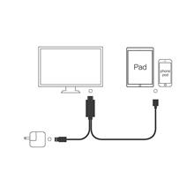 Hytech Hy-Xo51 Siyah-Gri Usb-F To Hdmı 1M Mobil Telefon Uyumlu Kablo(Kablo Ç Hytech Hy-Xo51) - 2