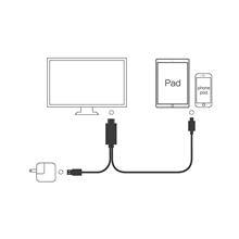 Hytech Hy-Xo52 Kırmızı-Siyah Lightning To Hdmı + Usb 2M Mobil Telefon Uyumlu Kablo(Kablo Ç Hytech Hy-Xo52) - 2