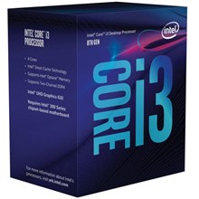 Intel İ3 8100 3.60Ghz 6M 1151P Intel İşlemci Kutulu Box(Oem Cpu P4 Core I3 8100) - 1