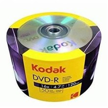 Kodak Dvd-R 4,7Gb 120Min 16X 50 Li Shrink(Dvd-R 50Li Kodak Shrink) - 1