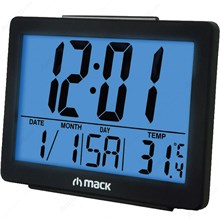 Mack Mct-8017 Masa Üstü Saat Siyah Alarm-Snooze-Calender-Thermometer-Blacklight-Date-Day-Humidity(Saat Mack 8017) - 1