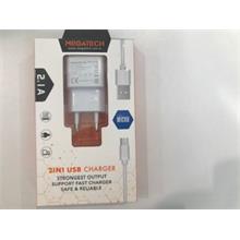Megatech Cc01 2In1 2.1A Ev Şarj+Micro Kafa(Tel Kş Srj Mega 2.1 Mıcr) - 1