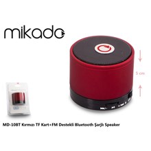 Mikado Md-10Bt Kırmızı Micro Sd+Fm Destekli Bluetooth Spekaer(Spk Mikado Md-10Bt Kırmı) - 1