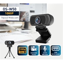 Os-W50 2Mp 1080P Full Hd Mıkrofonlu Webcam Tak Çalıştır Tripod Ayak Dahildir(Kam We Os-W50) - 1