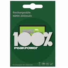 Peak Power 9V Şarjlı 200Mah Pil Tekli Paket 20R8Hmtk-2U1(Pil Peak 1604 200Mah) - 1