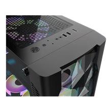 Performax Inferno Siyah Temperli Cam Rgb 650W 80+Bronz Atx Gaming Oyuncu Kasası(O Atx P Inferno-Bl-650B) - 2