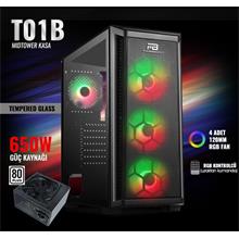 Powerboost Vk-T01B 650W 80+ Rgb Usb 3.0 Atx Mid Tower Kasa(O Atx P.Boost Vk-T01B) - 2
