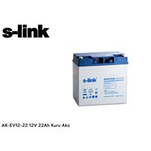 S-Link Ak-Ev12-22 12V 22Ah Bakımsız Kuru Akü(Akü S-Link Ak-Ev12-22) - 2