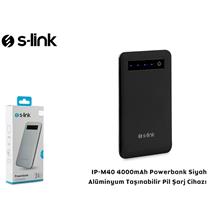S-Link Ip-M40 4000Mah Alüminyum Slim  Powerbank(Pil Pw S-Link Ip-M40 Siy) - 1