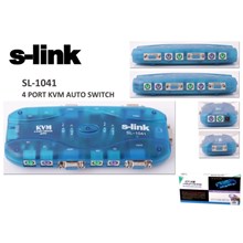 S-Link Sl-1041 4Pc-1Mn Ps-2 Kablolu Otomatik Kvm Switch(Data Kvm S-Link Sl-1041) - 1