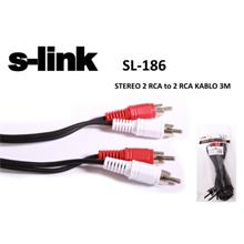 S-Link Sl-186 2Rca-2Rca 3Mt Stereo Kablo(Kablo Str S-Link Sl-186) - 1