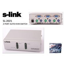 S-Link Sl-2021 2Pc-1Mn Vga+Ps-2 Manuel Kablolu Kvm Switch(Data Kvm S-Link Sl-2021) - 1