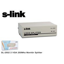 S-Link Sl-2502 2 Vga 250Mhz Monitör Splitter(Data Mn S-Link 2502 2Vga) - 2
