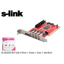 S-Link Sl-4U2S1L 4 Port Usb 2.0 1 Port Esata 1 Port Sata + 1 Port Ide Pcı Kart(Oem Pcı S-Link Sl-4U2S1L) - 1