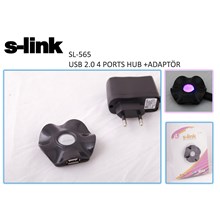 S-Link Sl-565 4 Port 2.0 Adaptörlü Usb Çoklayıcı(Usb Hub S-Link Slx-565) - 1